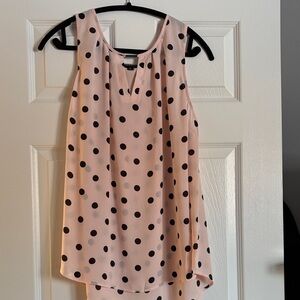 Torrid Pink and Black Polka Dot Blouse